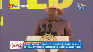 CemTech Ltd Opening: President Ruto's speech in West Pokot | FULL VIDEO