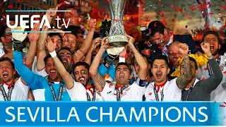 Watch the moment Sevilla lifted the UEFA Europa League trophy