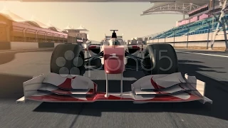 Formula One Racecar 002. Stock Footage