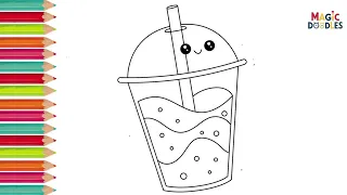 How to Draw a DRINK CUP  Easy Drawing Tutorial || Step-by-Step Guide to Drawing a Cute DRINK CUP