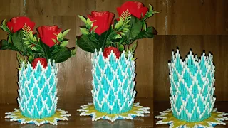 Cotton Buds craft || Best reuse idea || pen holder || flower holder ||Ear Buds