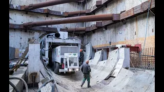 Появилось видео, как строят метро на Виноградарь.