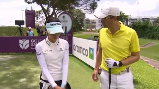 Taking tips from Lydia Ko - The World #1 offers swing advice to amateur at ATS - Singapore