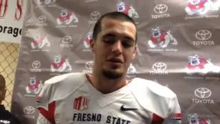 Fresno State quarterback Derek Carr after OT win over San Diego State