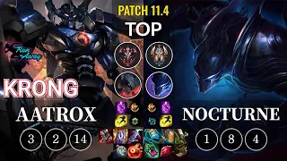 RNW KronG Aatrox vs Nocturne Top - KR Patch 11.4