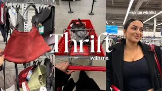 THRIFT WITH ME: thrift my 2024 winter wishlist, try on thrift haul