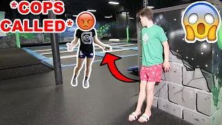 SNEAKING INTO CLOSED TRAMPOLINE PARK! *COPS CALLED*