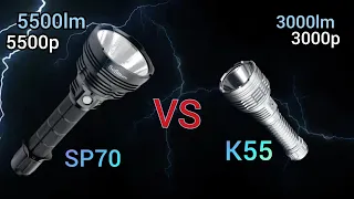 КАКОЙ  КУПИТЬ  ФОНАРЬ  ? / sofirn sp70 /ТЕСТЫ  pioneman k55  на sft70