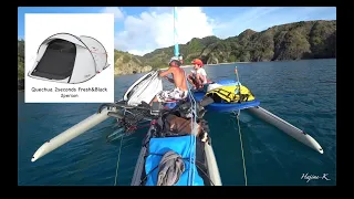 Hobie Tandem Island -My camping gears- camping on the boat　海でキャンプ