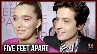 Cole Sprouse & Haley Lu Richardson Talk FIVE FEET APART & Message of Movie at Premiere