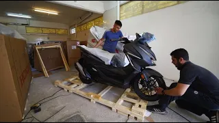 unboxing HONDA FORZA 350cc black color 2022