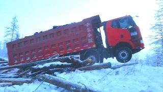 Водитель профессилнал! СМОТРИ УНИКАЛЬНВУЮ подборку видео про экстремальные дороги и бездорожье