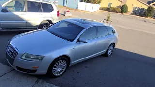 2006 Audi A6 Avant Quattro POV walkaround test drive highway