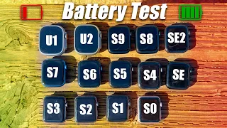 Apple Watch Ultra 2 vs Series 9 - 0 / SE / SE2 / Battery Life DRAIN Test.