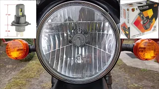 Bajaj Boxer 150X нічний тест LED лампи CYCLONE 35W Н4 TYPE 43