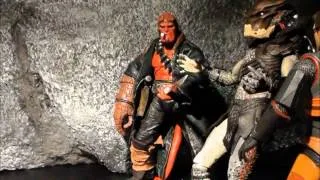 Hellboy VS Predators Stop Motion -  Halloween Special 2013 (Extended High Quality Cut)