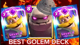 100% WIN RATE with THE STRONGEST EVOLUTION GOLEM DECK! clash royale