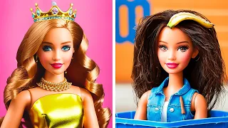 MAKEOVER BARBIE KAYA VS MISKIN || Transformasi Boneka DIY! Ide Keren & Tips Dari 123 GO! GOLD