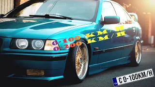 Bmw 3 series (e36) 320i 150hp 0-100 km/h 0-200 km/h hızlanma acceleration