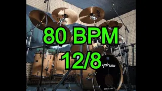 Drums Beat 12/8 80 bpm (no fills)