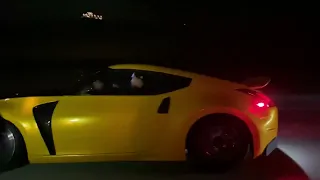 Tesla Model S Plaid vs 700WHP + Nissan 370 Z Twin Turbo ( engine blows up)