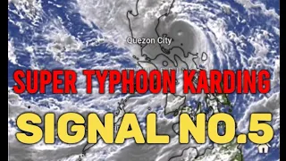 Update: Super Typhoon Karding Signal No. 5, with Forecast Track #supertyphoonkarding