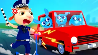 Police Officer vs Little Rabbits | Funny Short Stories for Kids | Dolly and Friends 3D