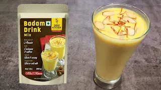 Desi Kitchen Badam Drink Mix | देसी किचन बादम ड्रिंक मिक्स पैकेट से बनाए बहुत ही हेल्दी बादम ड्रिंक