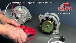 How to connect 2 wire Delco 10si and CS130 alternators using charge connector plugs