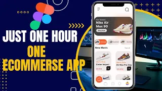 Figma Tutorial #3 JUST ONE HOUR ONE APP- UI/UX Design Shoe eCommerce Mobile App in Figma