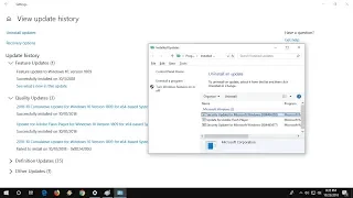 How to View & Uninstall Windows 10 Latest Updates