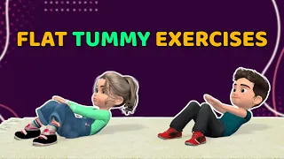 12 MAT EXERCISES FOR FLAT TUMMY - KIDS WORKOUT