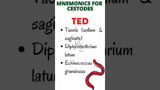Cestodes' Mnemonic | How to Memorize Cestodes' Classification? #microbiology #parasitology #cestodes