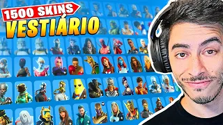 ESSE É O MEU VESTIÁRIO DE SKINS NO FORTNITE (+1500)