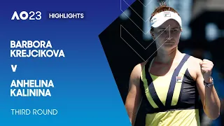 Barbora Krejcikova v Anhelina Kalinina Highlights | Australian Open 2023 Third Round