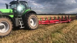 Плуг Kverneland PN-100-8 и Deutz Fahr X720 в работе