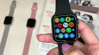 Обзор Смарт часов M36 Plus⌚️-лучшая копия Apple Watch 7🔥IOS & Android настройка на телефон