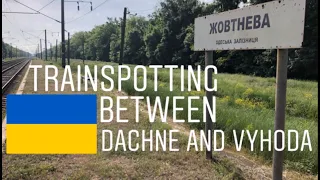 Trainspotting between Dachne and Vyhoda, Ukraine.