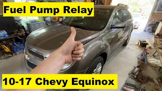 Fuel Pump Relay Location Chevy Equinox 2010 2011 2012 2013 2014 2015 2016 2017 11 12 13 14 15 16 17