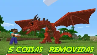 5 COISAS QUE FORAM REMOVIDAS DO MINECRAFT | MOB,ITENS E BLOCOS REMOVIDOS MINECRAFT (MCPE,XBOX,WIN10)