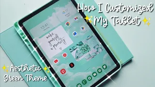 Customize My Tablet With Me✨ | Aesthetic Mint Green Theme💚