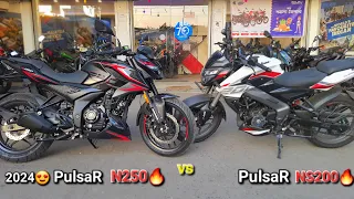 2024 Bluetooth📲 Bajaj Pulsar N250 vs Pulsar NS200 Full Comparison Detail Review with Onroad Price