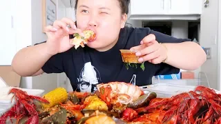 MUKBANG SEAFOOD BOIL! 먹방 (EATING SHOW!) LOBSTER + CRAWFISH + SHRIMP + MUSSELS