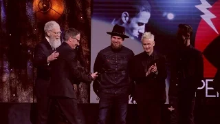 David Letterman delivers heartfelt speech as he inducts Pearl Jam into Rock and Roll Hall of Fame at