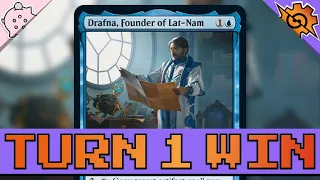Turn 1 Win! New Combo King?!? | Drafna, Founder of Lat-Nam | Brother's War Spoilers | EDH | MTG