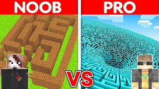 Reto de Construcción de Laberinto PRO vs NOOB en Minecraft