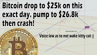 Bitcoin drop to $25k on this exact day, pump to $26.8k then crash!