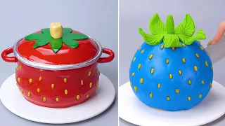 Realistic Fondant Fruit Cake Decorating Recipes | So Yummy 3D Cake Ideas | Easy Fruit Dessert Hacks