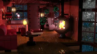 [LEGO] Treehouse with rain and fireplace sounds for 12 hours to Sleep or Relax