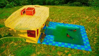 40 Days Build Modern Bamboo Resort With Two Bamboo Bed  And Swimming pool